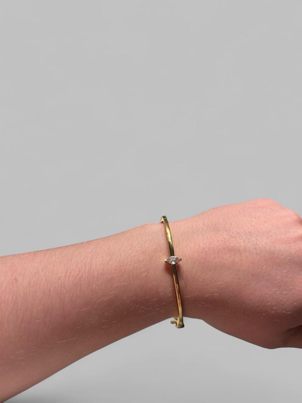 Luxury Gold-Filled Marquise CZ Bangle Bracelet ✨
